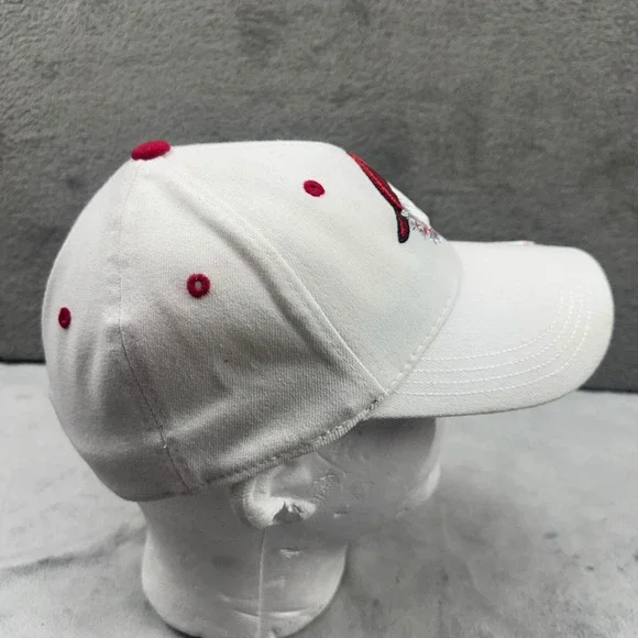 Top of the World Georgia Bulldogs Hat Mens White Red Embroidered Stretch Fit Cap - Picture 10 of 14